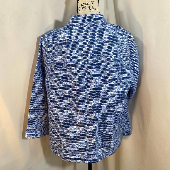 Christopher & Banks Crew Neck Long Sleeve Large Button Shirt Sz 14W-24W - Picture 3 of 7